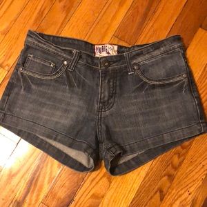 Dark jean shorts